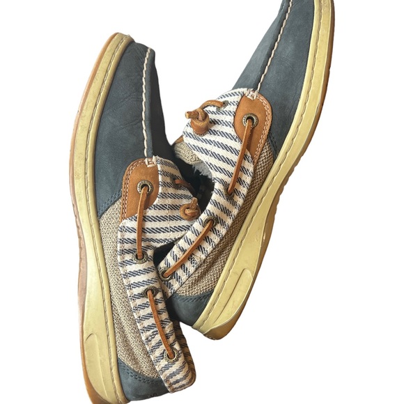 Sperry Top Sider Navy Brown Striped Size 8 Women’s - Picture 7 of 11